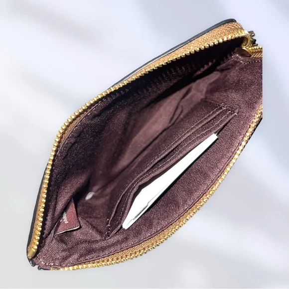 Coach Zippy Pouch Clutch Wristlet in Signature CC Butterfly Print 🦋🌸 - Picture 4 of 4